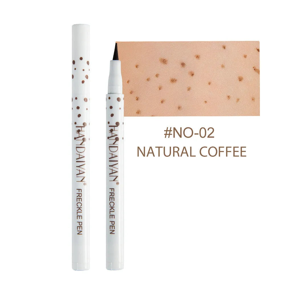 Dark brown freckle pen with precision tip for waterproof natural-looking face and body freckles