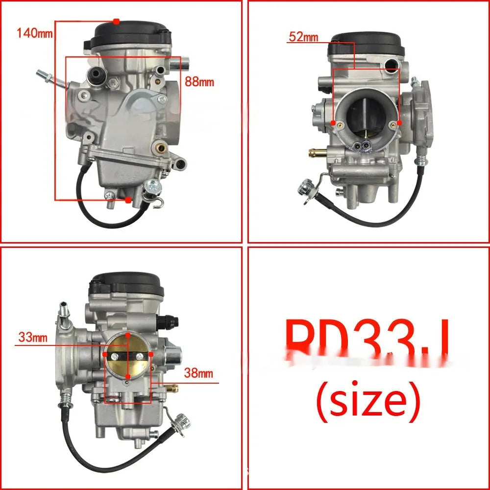 CAN-AM 330ATV beach bike carburetor model PD33J-DG in aluminium alloy