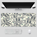 Thickened and lengthened non-slip mouse pad with rubber base and cloth surface in style A on a desk