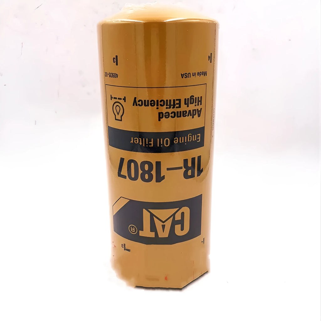Yellow Caterpillar engine fuel water separator filter element, 262mm tall, for 324D 329D 328D models.