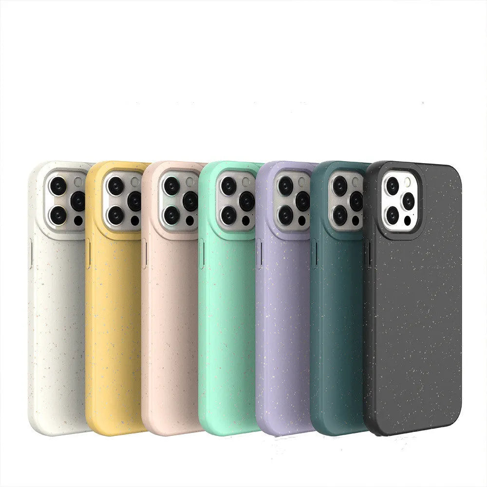 Degradable wheat straw fibre phone case for iPhone in rear cover style