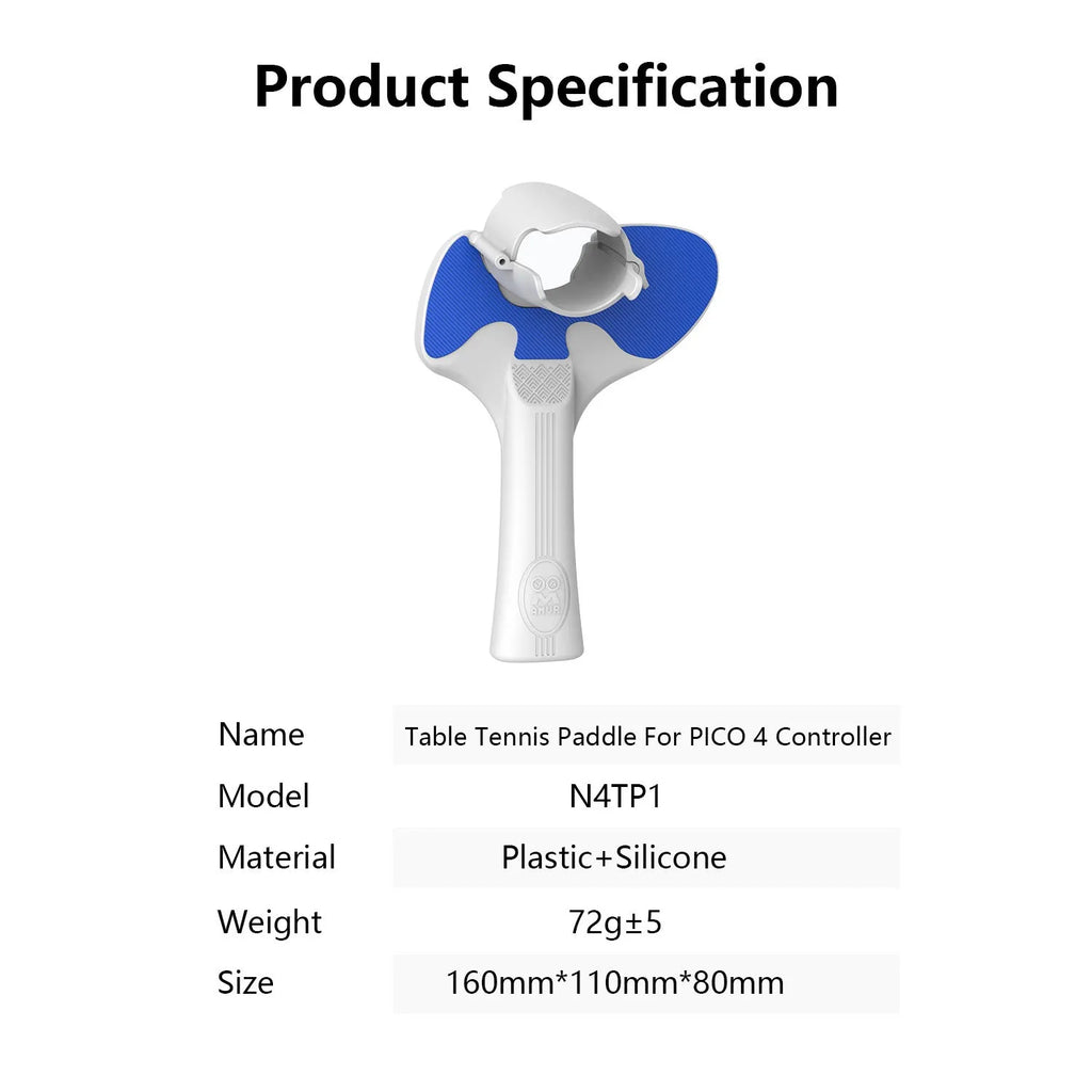 Red and blue plastic silicone PICO 4 VR controller table tennis racket hand grip accessory