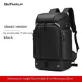 Men's 21 inch large capacity outdoor waterproof backpack in Oxford cloth with curved shoulder straps, solid colour design