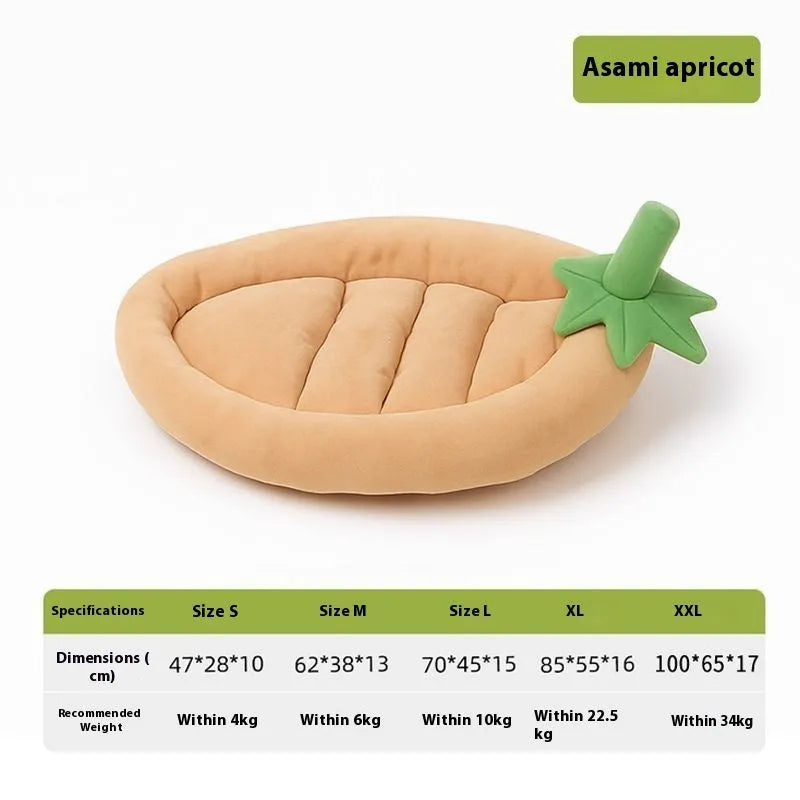 Washable cloth dog mat with removable cover in brown, grey, orange, or purple colours