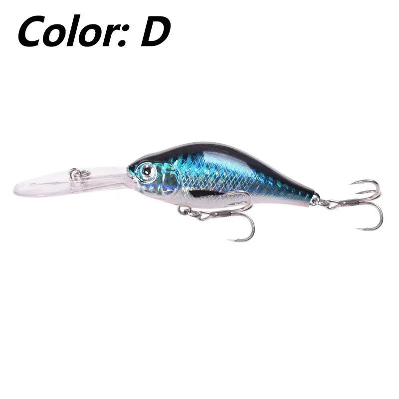Little Fat Man 10.5cm deep diving mino fishing lure with long tongue board in various colour options