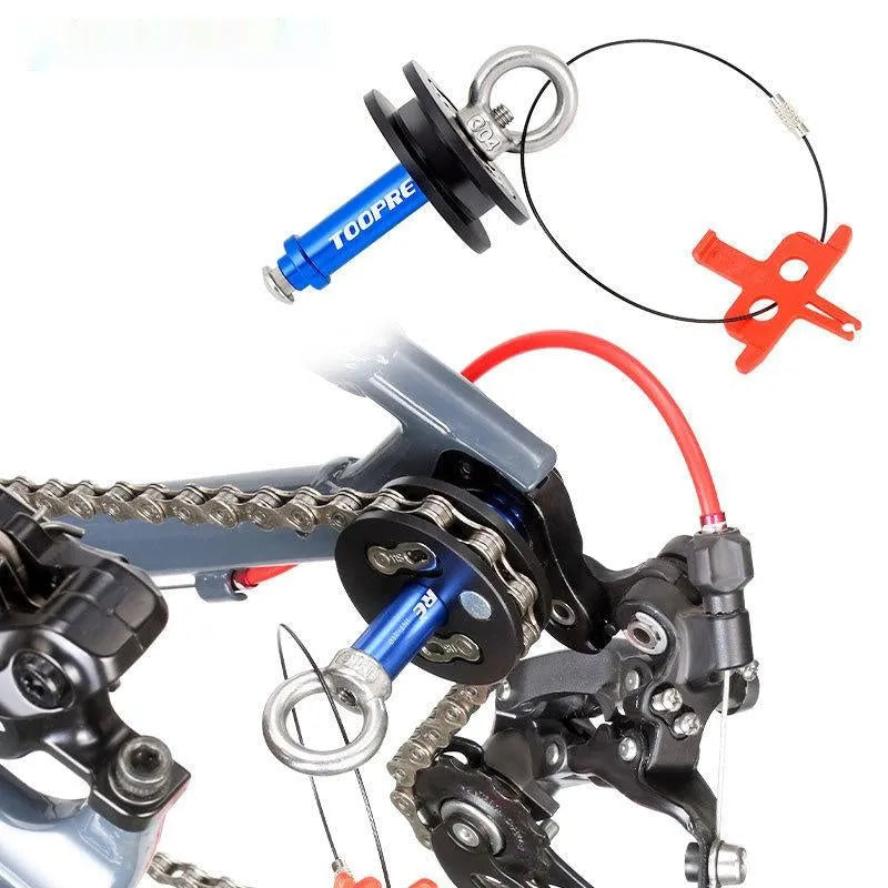 Aluminium alloy bicycle chain holder tool for washing compatible with Shimano and SRAM chains.