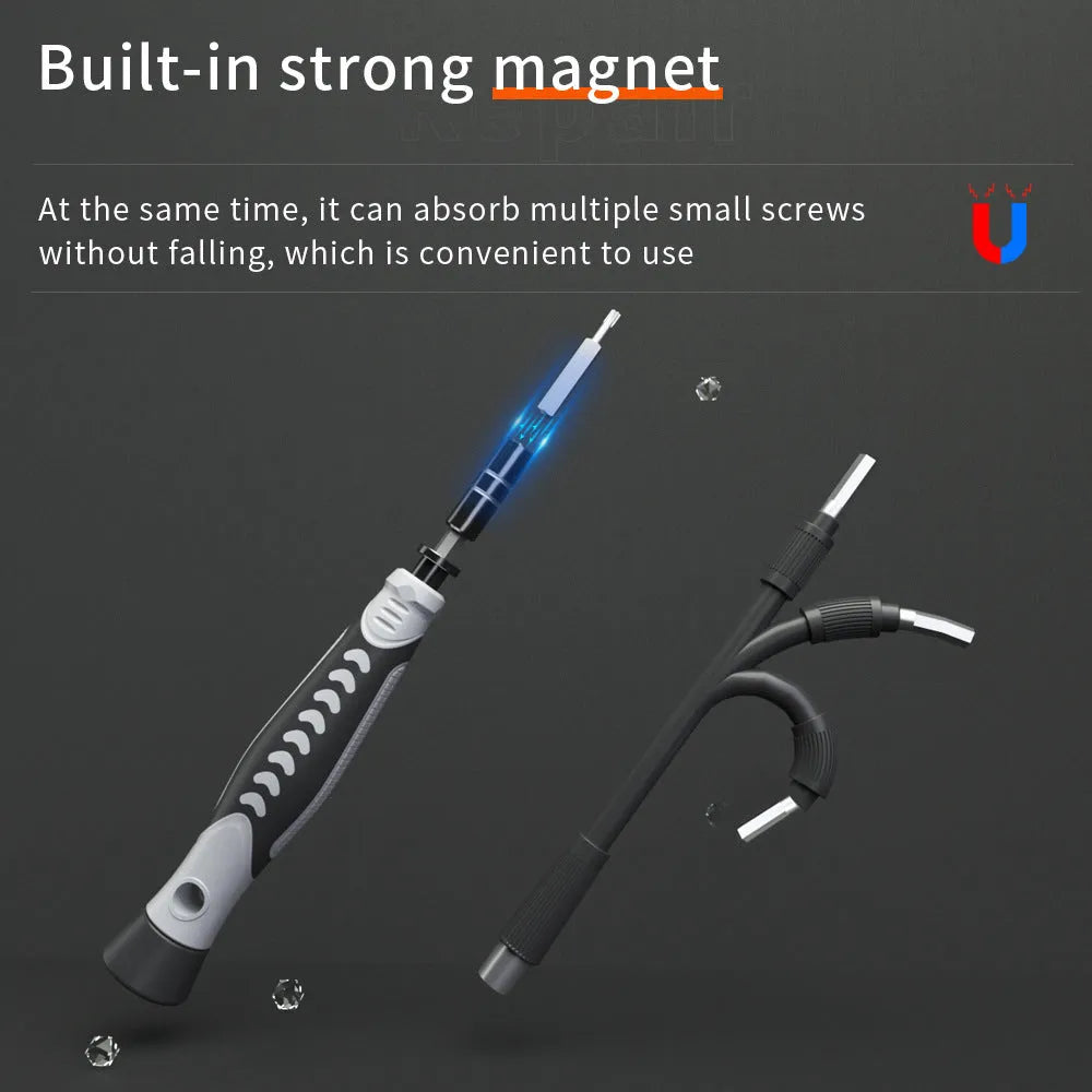 130 In 1 Precision Screwdriver Tool Set in orange case with CRV steel bits and compact design