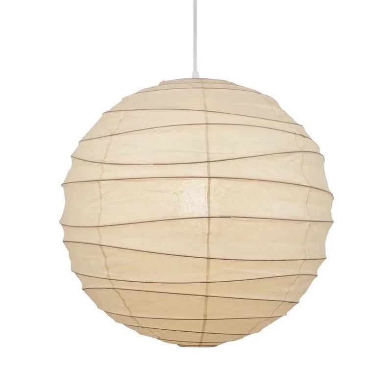 Spherical Japanese-style rice paper chandelier in 30cm and 45cm diameter options