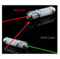 Qiying laser flashlight teaching pen pointing at a projection screen, available in blue, green, and red colours