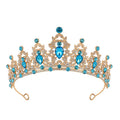 Baroque bride headdress crown with alloy construction and diamond colour finish