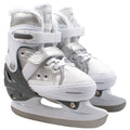 Men and women unisex simple warm ice skates with cold-proof leather upper in black colour