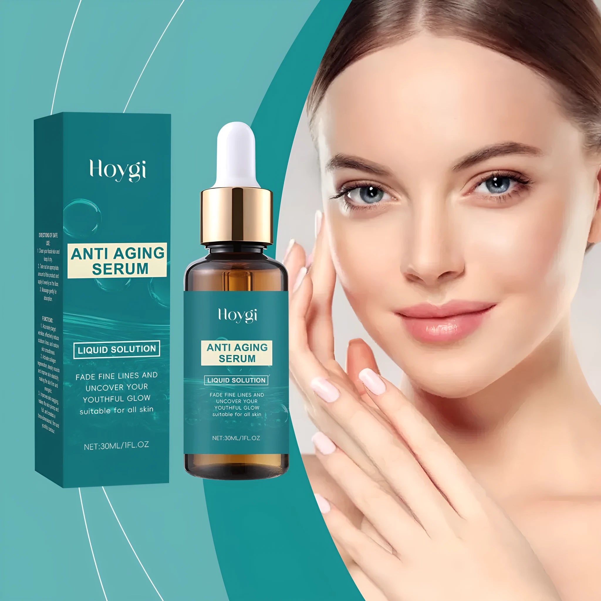 30ml bottle of gentle nourishing facial toner with hyaluronic acid and collagen, clear bottle with pump cap