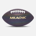 Luminous fluorescent reflective football PU fabric size 9 with machine stitching on grass