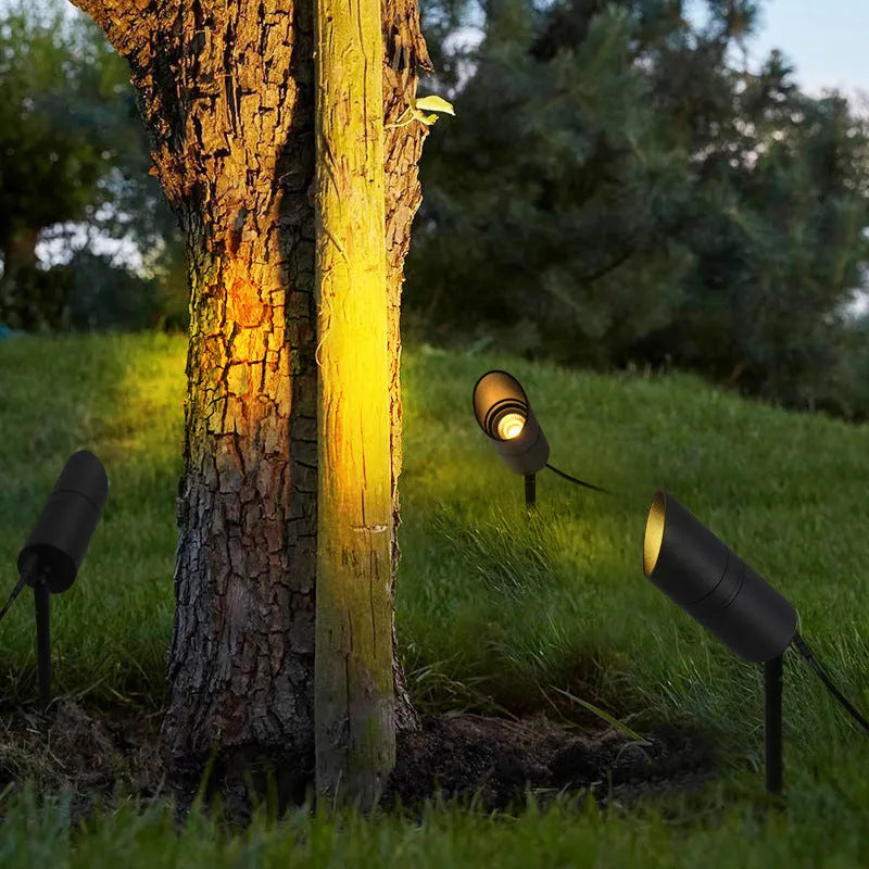 Outdoor aluminium ground lamp with COB LED for garden pathway lighting