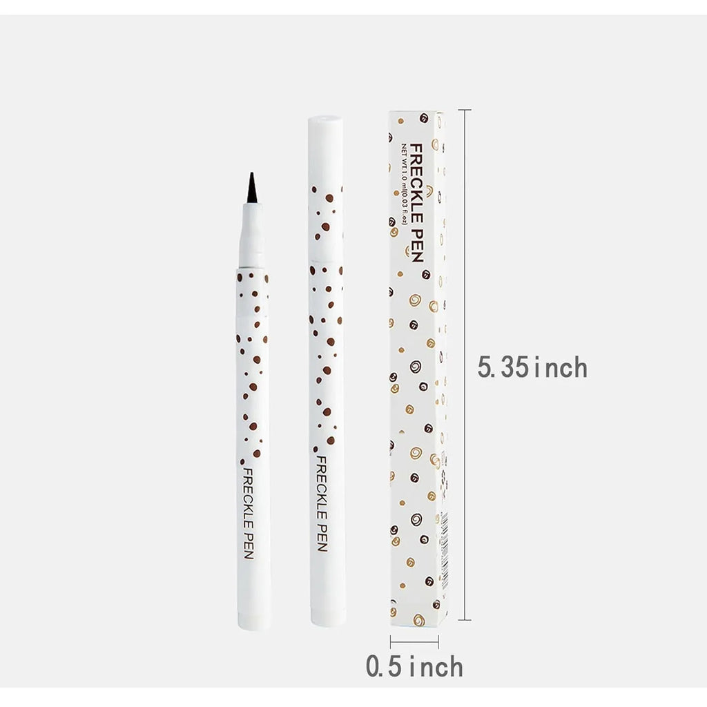 Dark brown freckle pen with precision tip for waterproof natural-looking face and body freckles