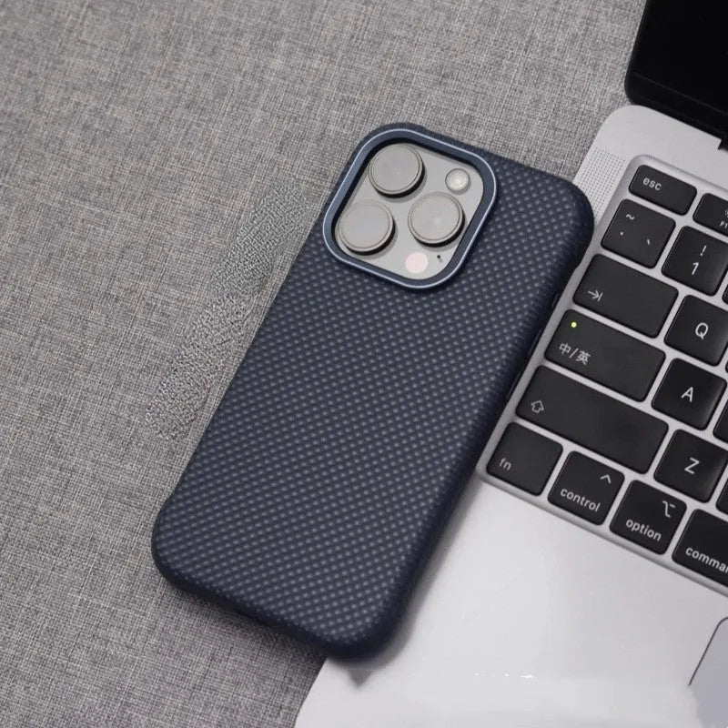 Diamond grain PC leather magnetic suction phone case for iPhone in Star Diamond black