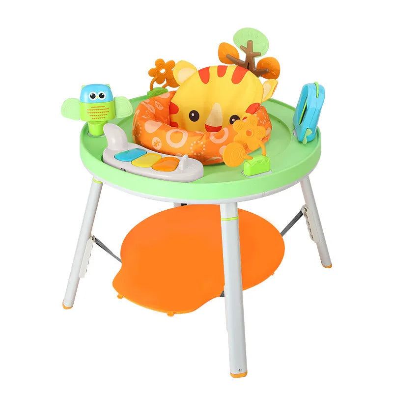 Three-in-one baby jumping chair with bouncing gymnastic rack in Yaya duck design with musical cushion