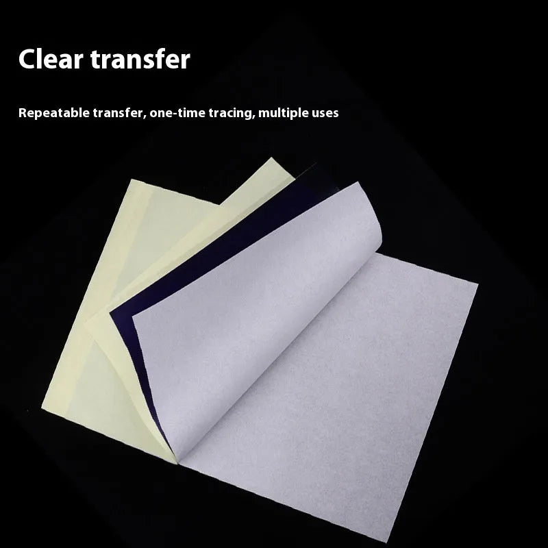 A4 tattoo transfer paper quadruple copy sheets with transfer paste gel for stencil creation