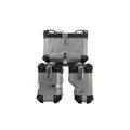 Large capacity aluminium alloy detachable motorcycle storage box in silver finish with 45L capacity