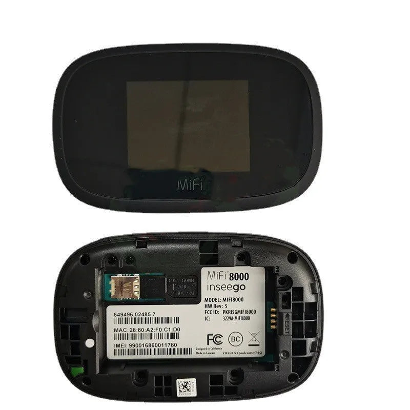 Black mifi8000 portable 4G LTE wireless router with compact design