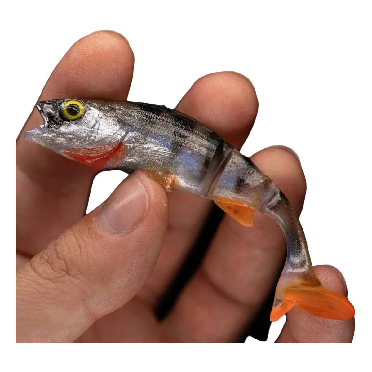 Fish T tail soft plastic fishing lure with scissors for saltwater and freshwater fishing