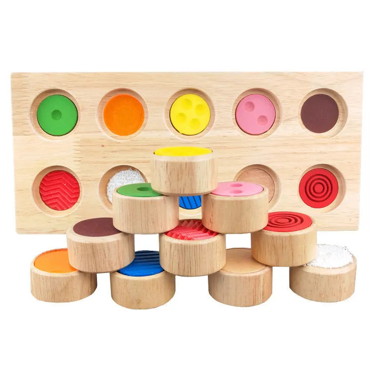 Wooden colour training touch flip board educational toy for children aged 4-6 years