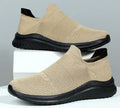 Men's breathable mesh running shoes with round toe and lightweight MD sole in multiple colour options