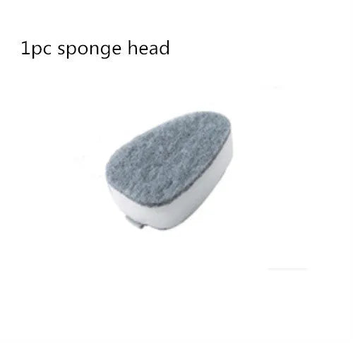 2-in-1 long handle cleaning brush with removable brush head and sponge for kitchen