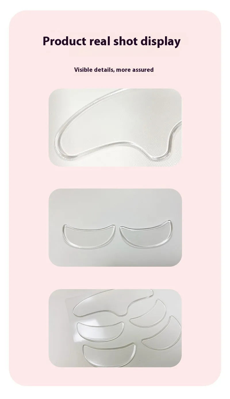 5-piece set of clear silicone anti-wrinkle face stickers for wrinkle removal and prevention weighing 26.8g