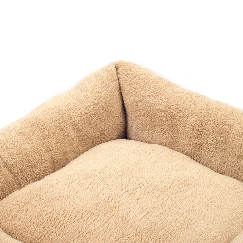 Octagonal velvet pet nest for cats and small dogs with soft cotton velvet lining, shown indoors