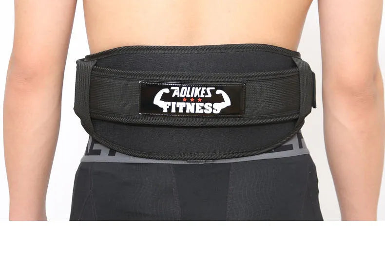 Nylon fitness weightlifting waistband in black, red or yellow colours