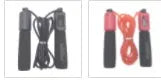 Adult fitness skipping rope with foam handles showing 3 metre PVC rope in multiple colour options