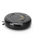 Lazy Smart floor sweeping robot vacuum cleaner in blue, black, or white colours with charging cable and cleaning accessories