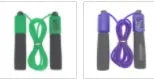 Adult fitness skipping rope with foam handles showing 3 metre PVC rope in multiple colour options