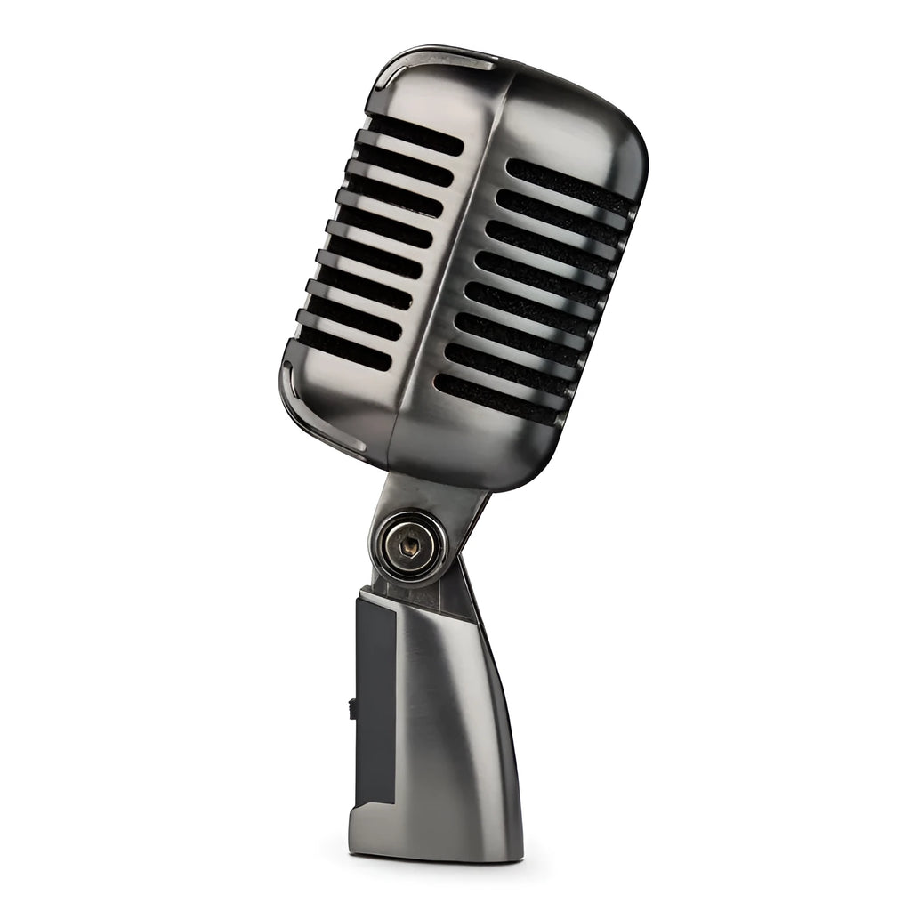 Retro-style wireless condenser microphone with cardioid pickup pattern for K song and live recording