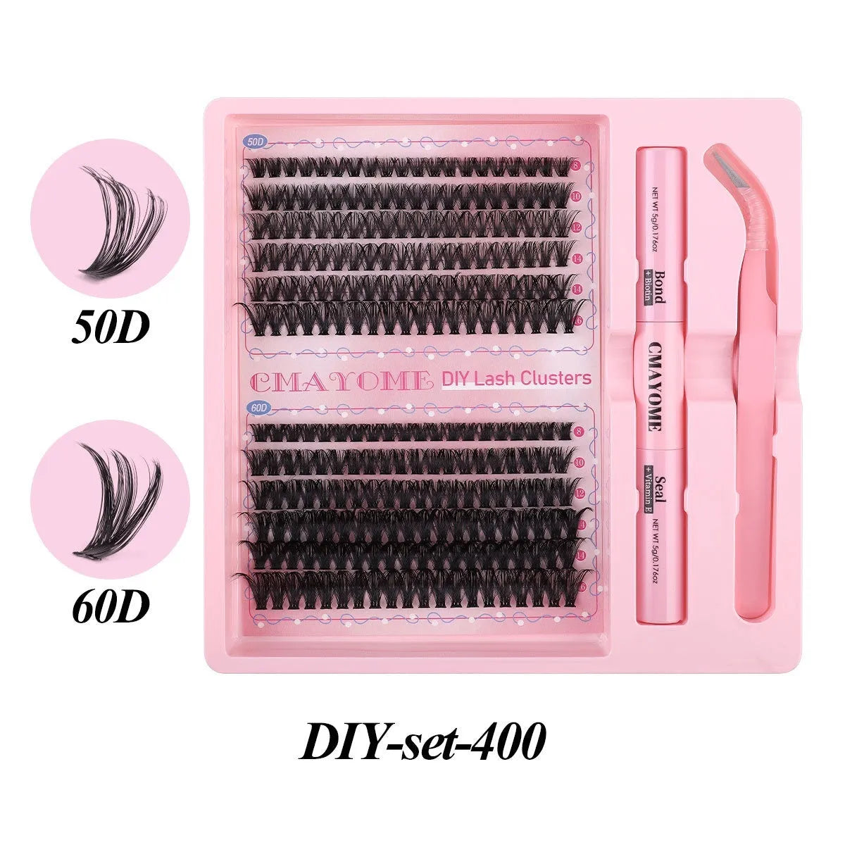 DIY individual false eyelash clusters for natural-looking lash extensions