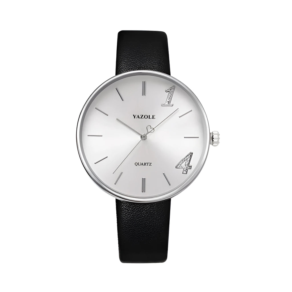 Pair of matching couple watches with quartz movement, 43mm and 36mm dials, mineral glass, and 3ATM water resistance
