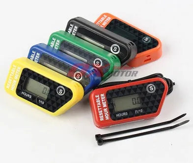 Black waterproof LCD maintenance timer for vehicle service reminders