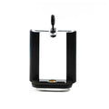 Black plastic mobile phone clip bracket for mounting smartphones on flexible hose arms
