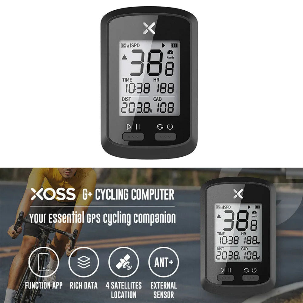 Black plastic waterproof digital stopwatch for bicycle riding and sports timing.