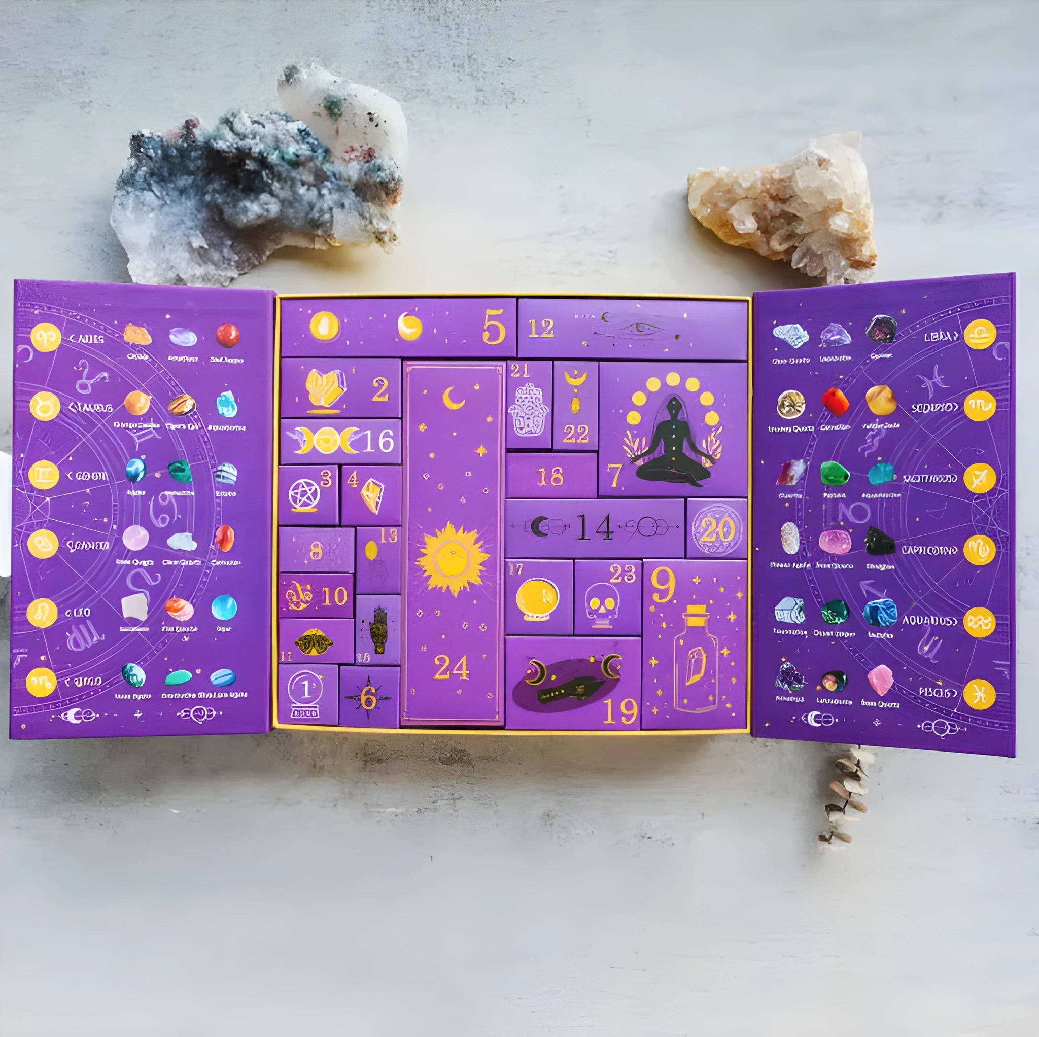 Halloween countdown gift box with paper construction measuring 33.5cm wide