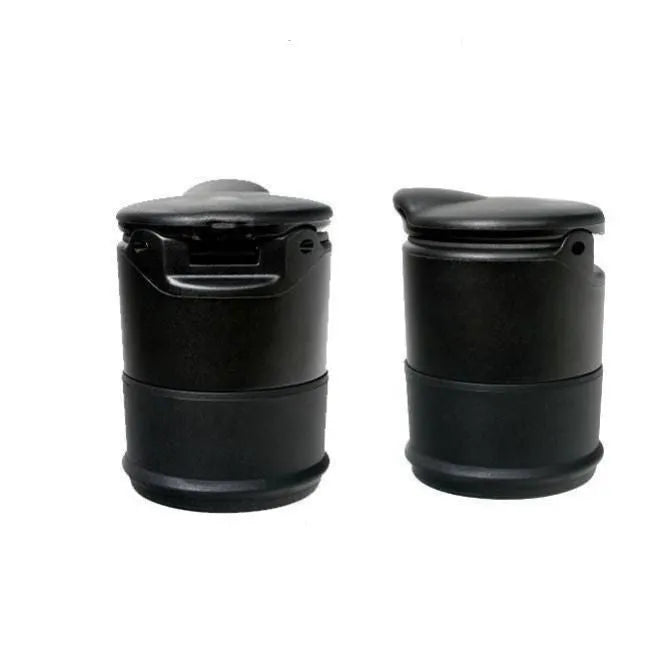 Black covered car ashtray with built-in light made from high temperature resistant PBT material
