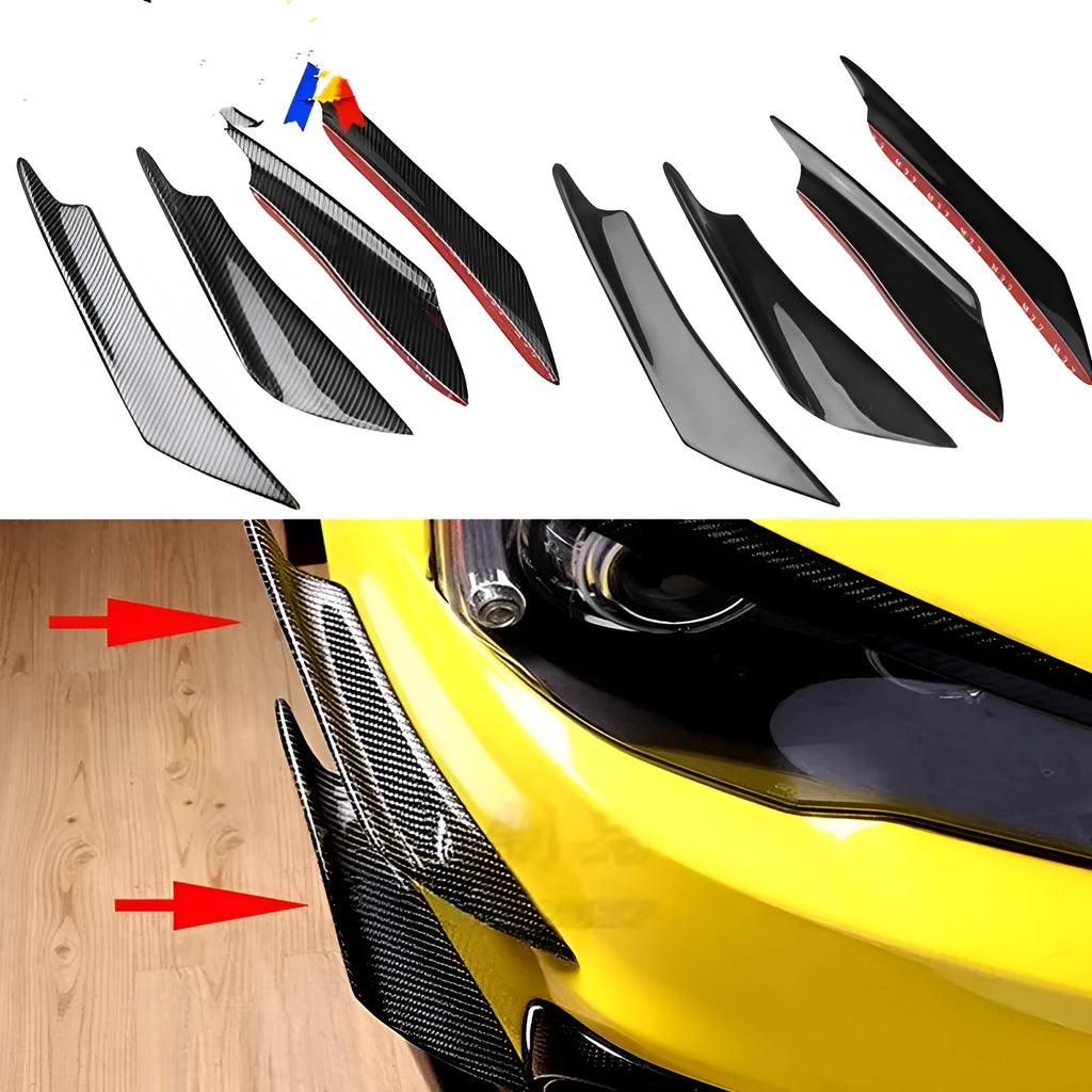 Carbon fibre pattern bumper blade air knife kit for automotive installation