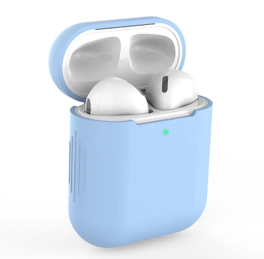 Silicone protective cover for AirPods 2 wireless earbuds in multiple colour options