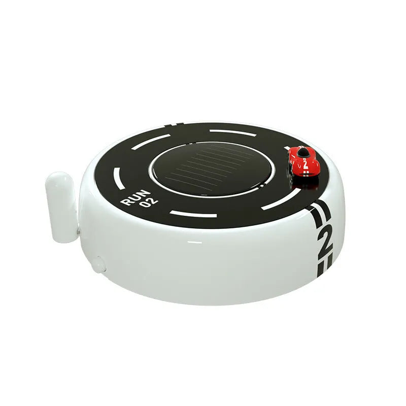 Round car-shaped solar aromatherapy decoration for vehicle interiors in choice of colours