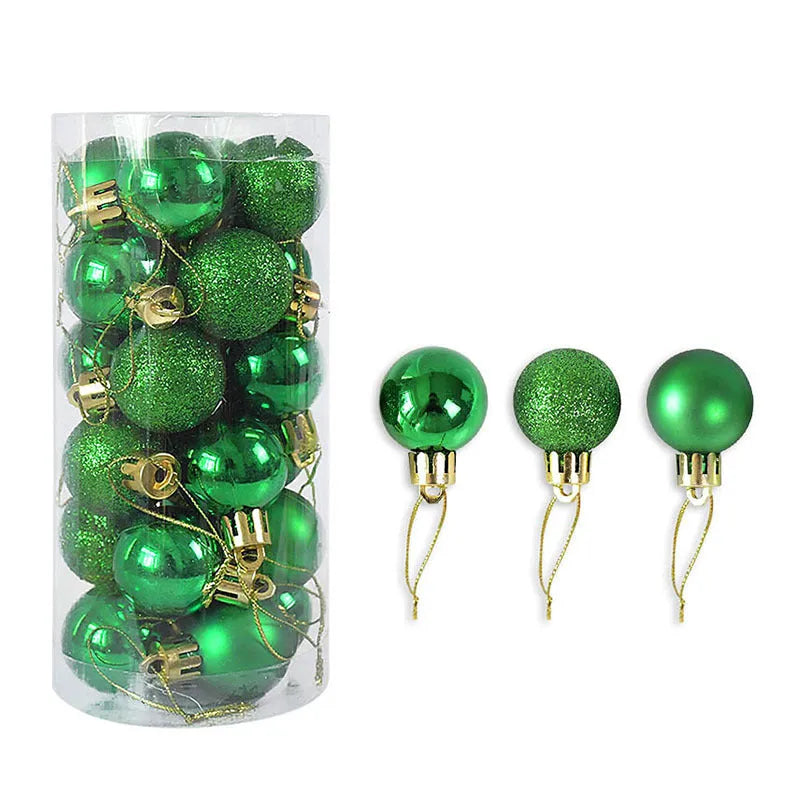 Shiny matte gold and red plastic Christmas baubles in 3cm and 6cm sizes for tree decorating.