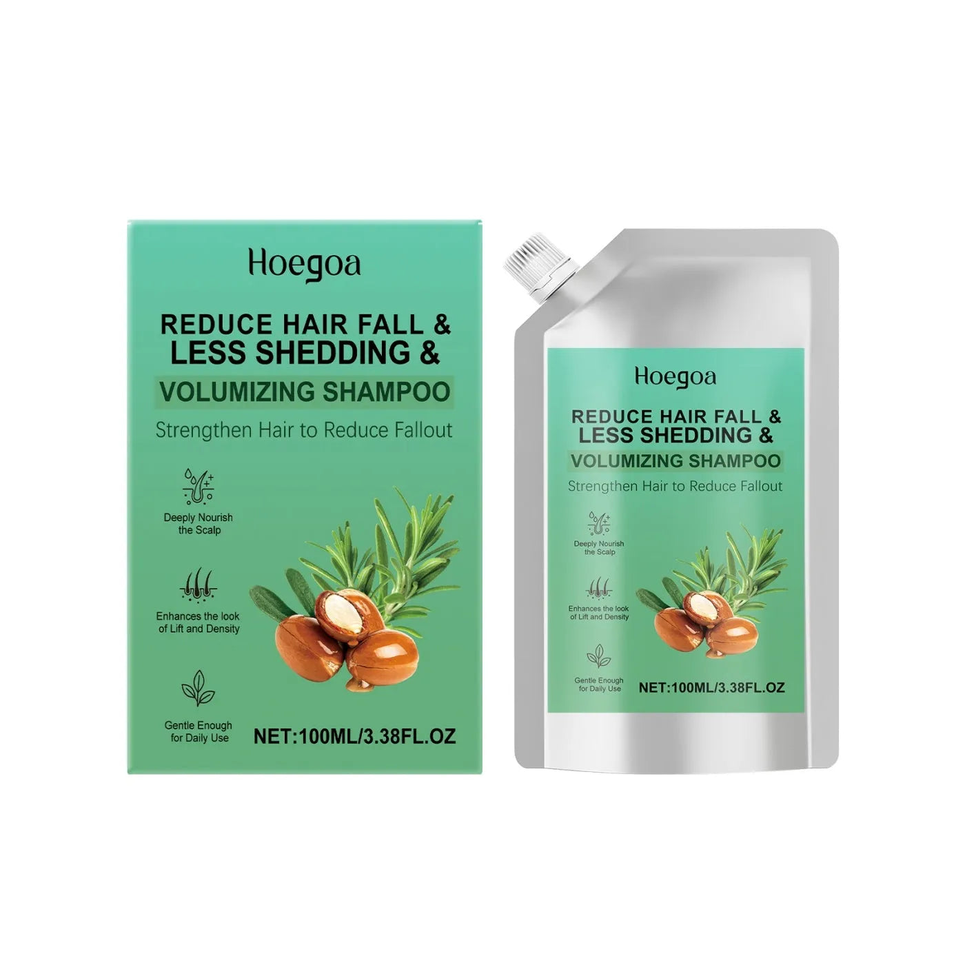 Abundant Nourishing Shampoo in 100ml bottle with aloe vera and rosemary extract for daily hair cleansing