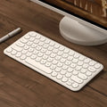 Ultra-thin wireless keyboard and mouse set with USB receiver in white black pink colour options