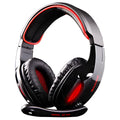 SADES SA902 black USB gaming headset for PC with over-ear design and LED lighting
