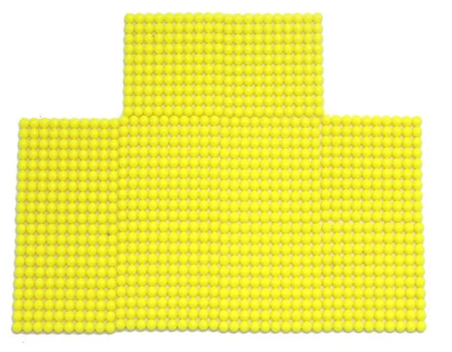 Yellow melamine mathematical training toys double nine model 5208 in cancel tray bone brand finish